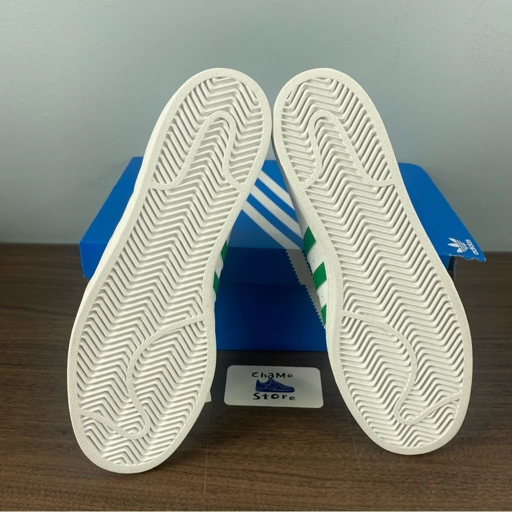Adidas Superstar Classic Shell Toe Shoe White Green IE9047 Men’s Size 11